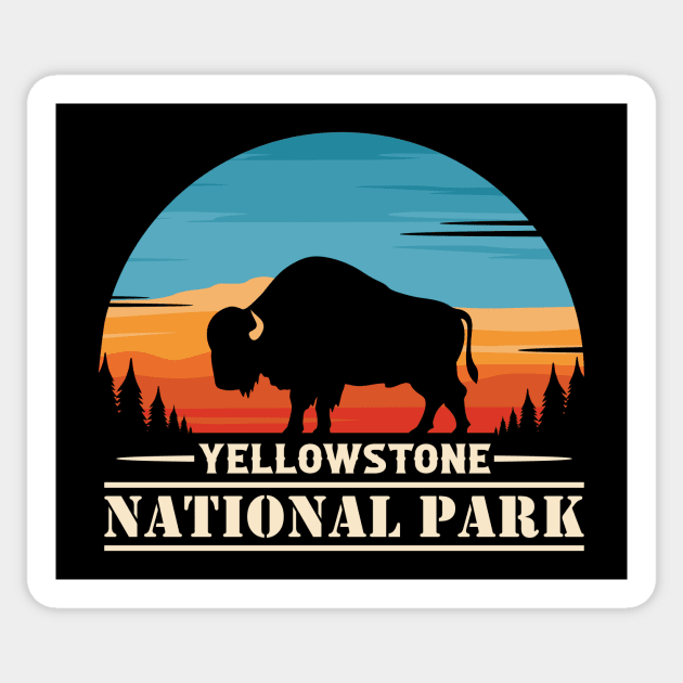 Yellowstone National Park Sticker by kangaroo Studio